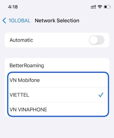 Mobile network operators in Vietnam