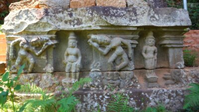 Apsara Champa is carved on the foundation of the tower
