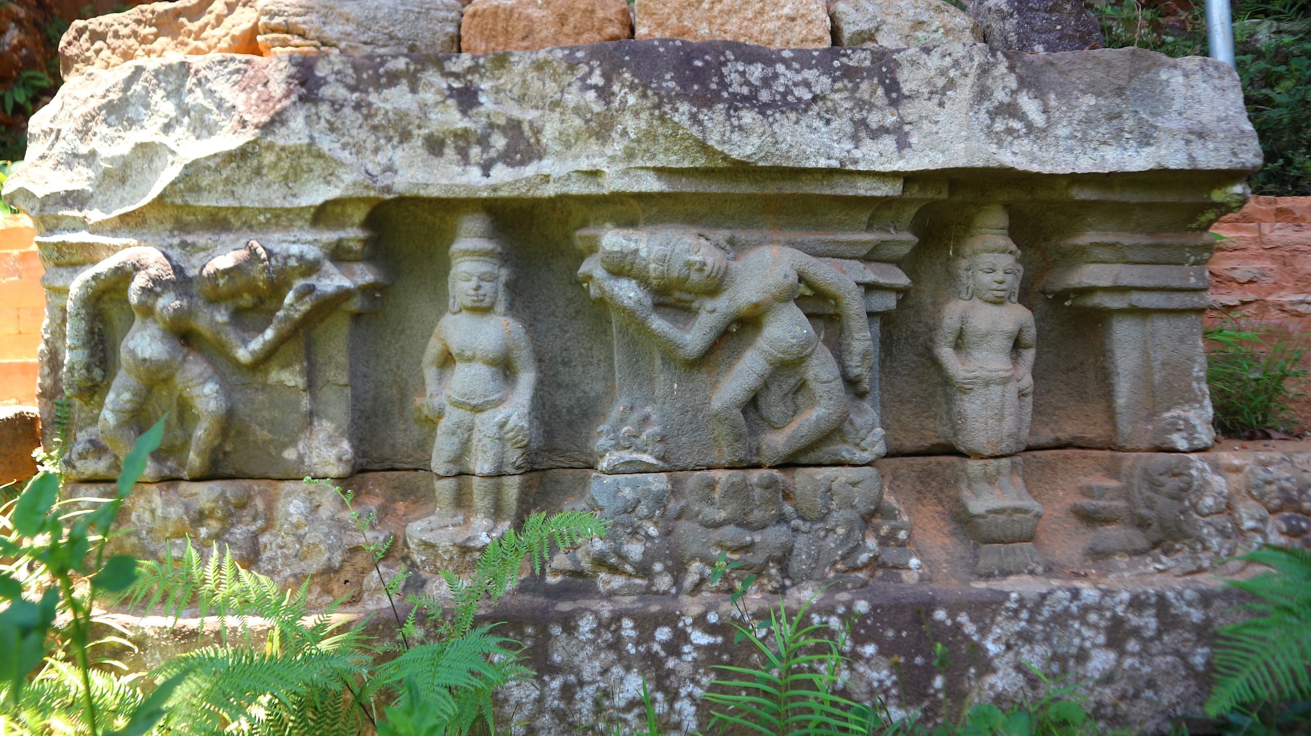 Apsara Champa is carved on the foundation of the tower
