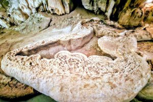 A gour pool looks like a Royal Bathtub in Phong Nha cave